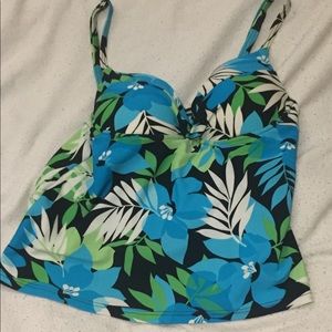 Maidenform Flower Patterned Swim Suit Top